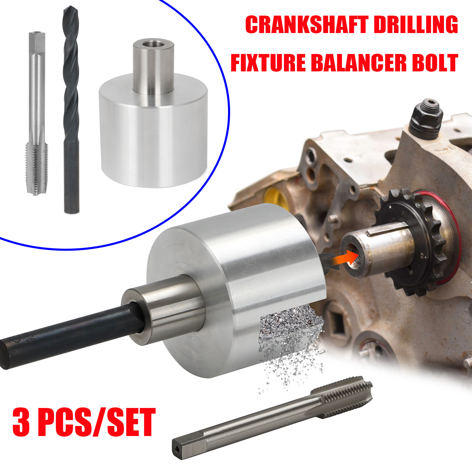 Crankshaft Drilling Fixture Balancer Bolt Tools 283 327 250 235 261 230 348 409