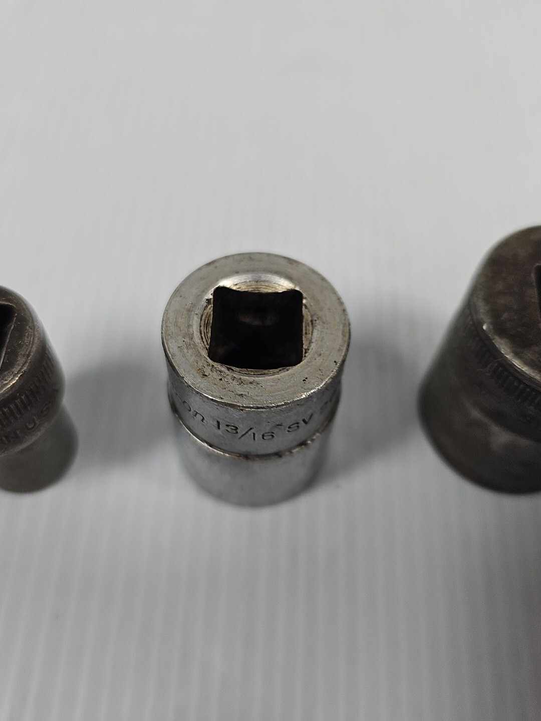 LOT OF 3 Vintage Snap On SW160 1/2” Socket 1/2” 13/16″ sw-320 1/2