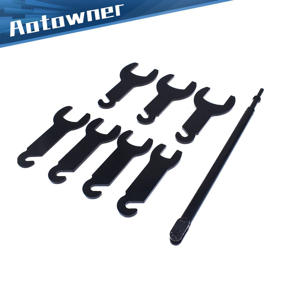 Pneumatic Fan Clutch Wrench Set Removal Tool Kit 7PCS For Ford GM Chrysler Jeep