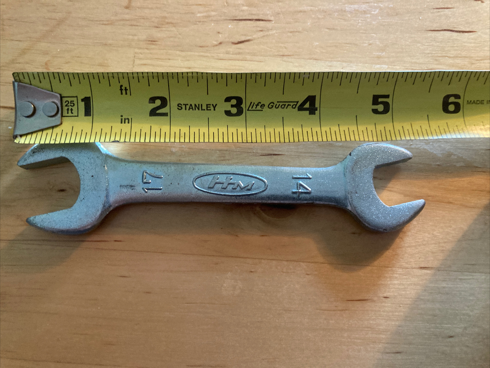 Vintage Honda Motors HM 14mm x 17mm DOE Double Open End Wrench USED GOOD