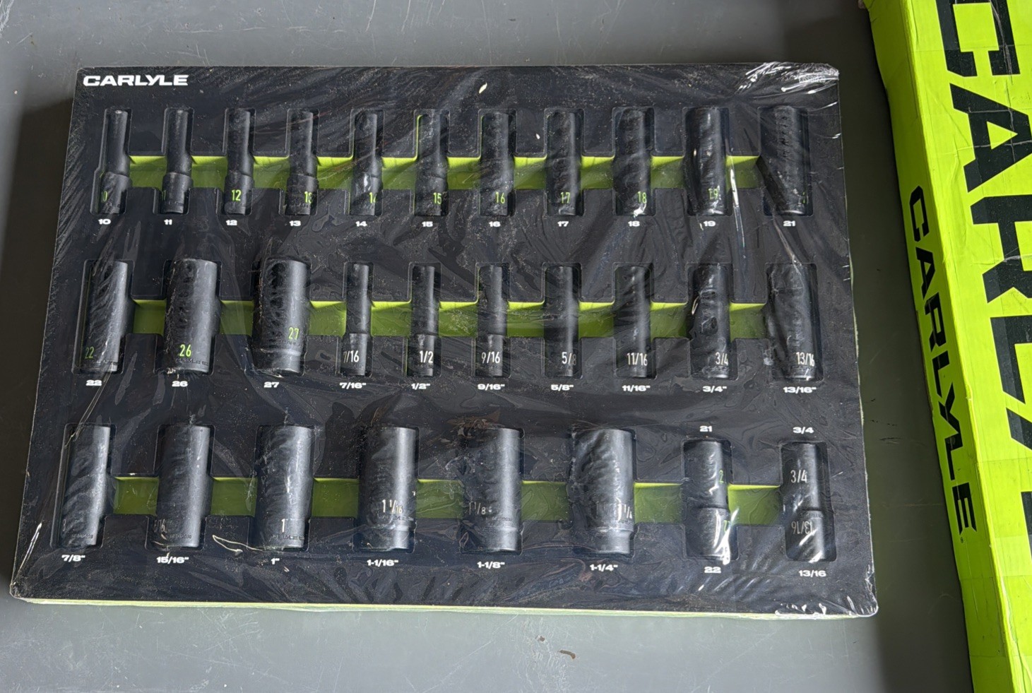 Carlyle By Napa 1/2 Dr Deep Impact socket Set SAE/Metric 29pc $290 Value