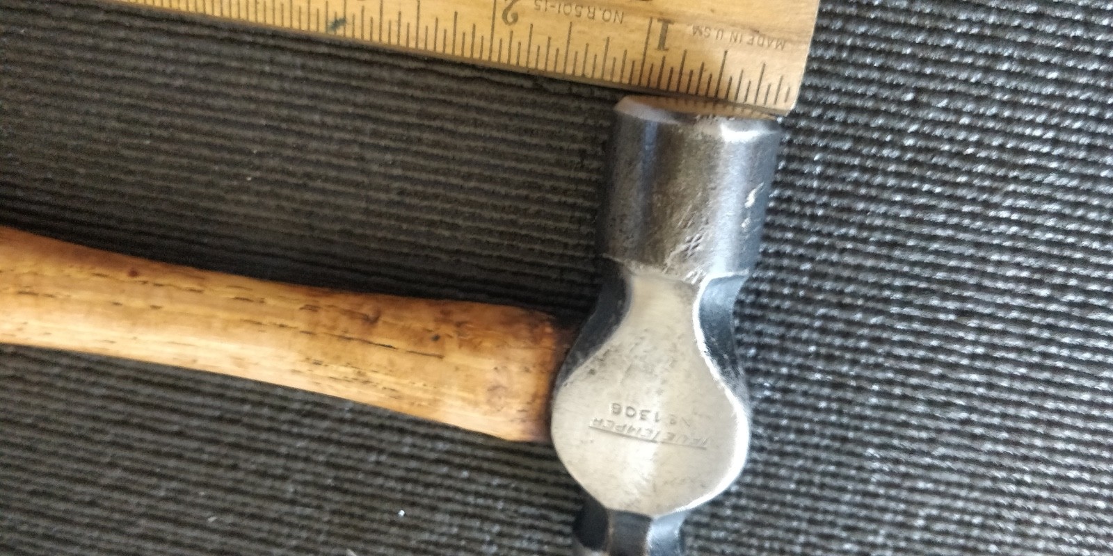 Vintage True Temper No. 1308 Ball Peen Hammer Made In USA
