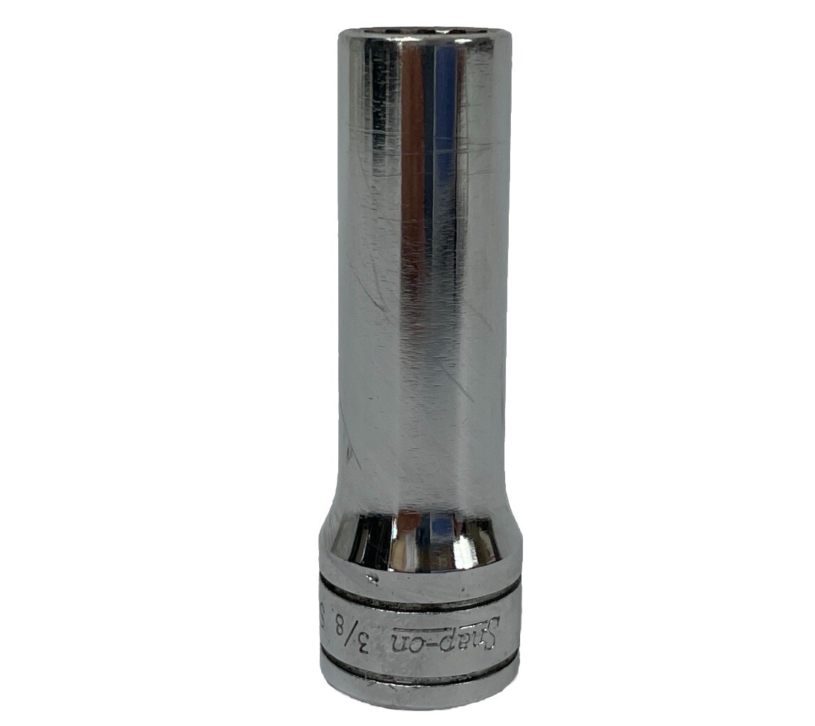 Snap-On Tools SF121 3/8″ SAE 3/8″ Drive 12-Point Deep Chrome Socket USA VGUC
