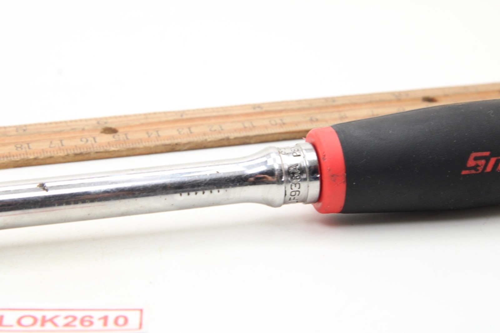 Snap-on FHLF936A 3/8″ 13-1/2″ Handle Flex Head Black/Red Soft Grip Ratchet USA