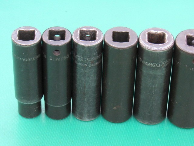 SNAP ON 309SIMY 1/2″ TO 1″ 1/2″ DRIVE SAE 6 PT DEEP IMPACT 9 PC SOCKET SET SIM