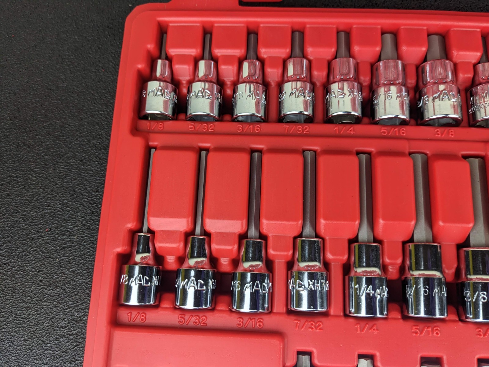 #bo766 Mac Tools SXH60B 60 PC. 3/8″ Master Hex Driver Socket Set EXCELLENT