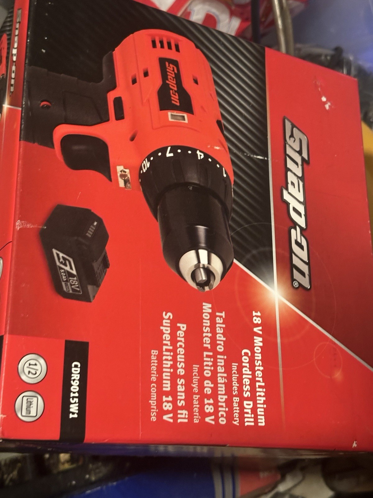 Snapon CDR9015W1 MonsterLithium 1/2” Drive 18v Lithium Hammer Drill W/ Battery