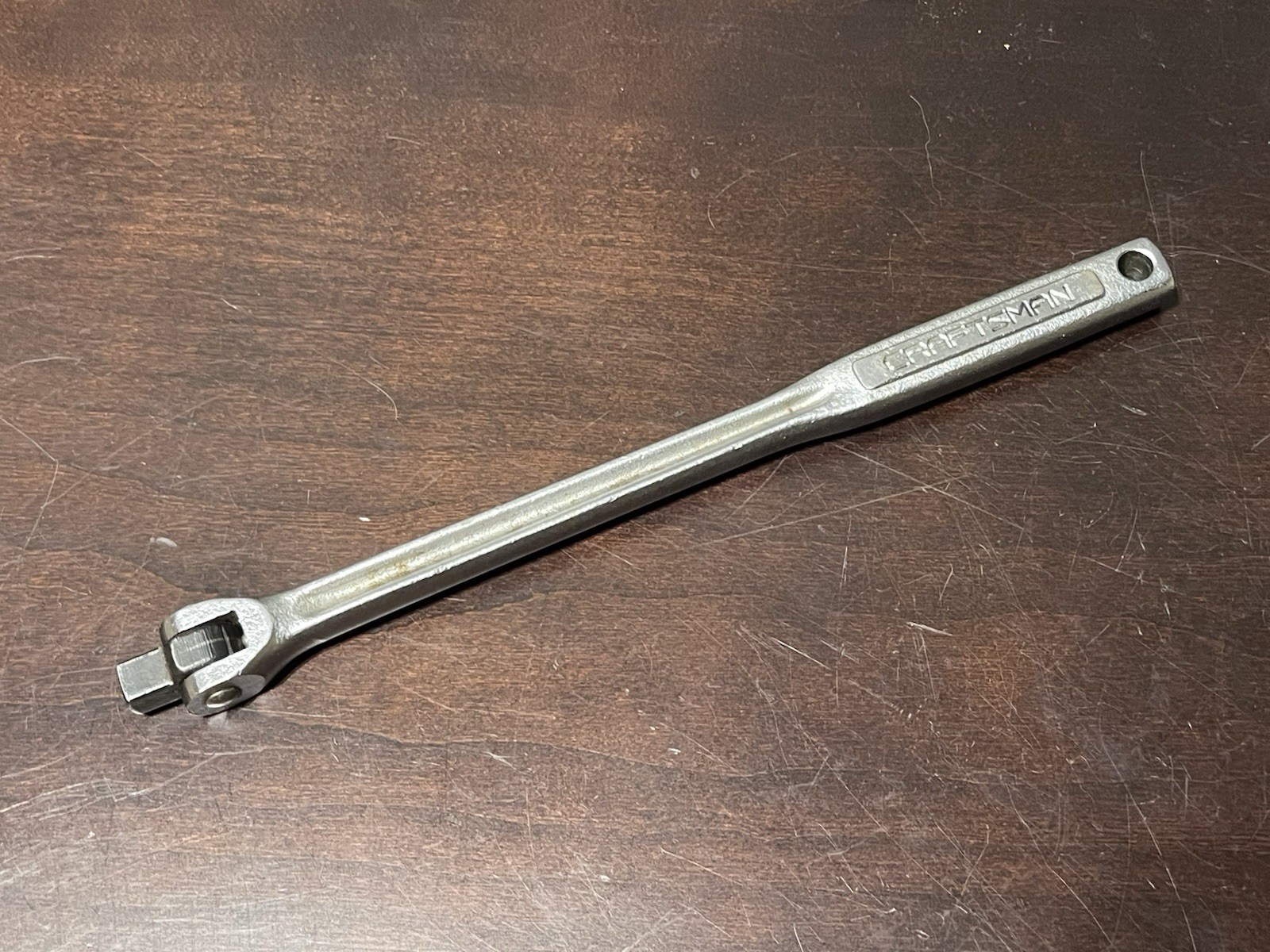 Vintage Craftsman 3/8 inch drive flex head breaker bar, -V- 44363 Forged in USA