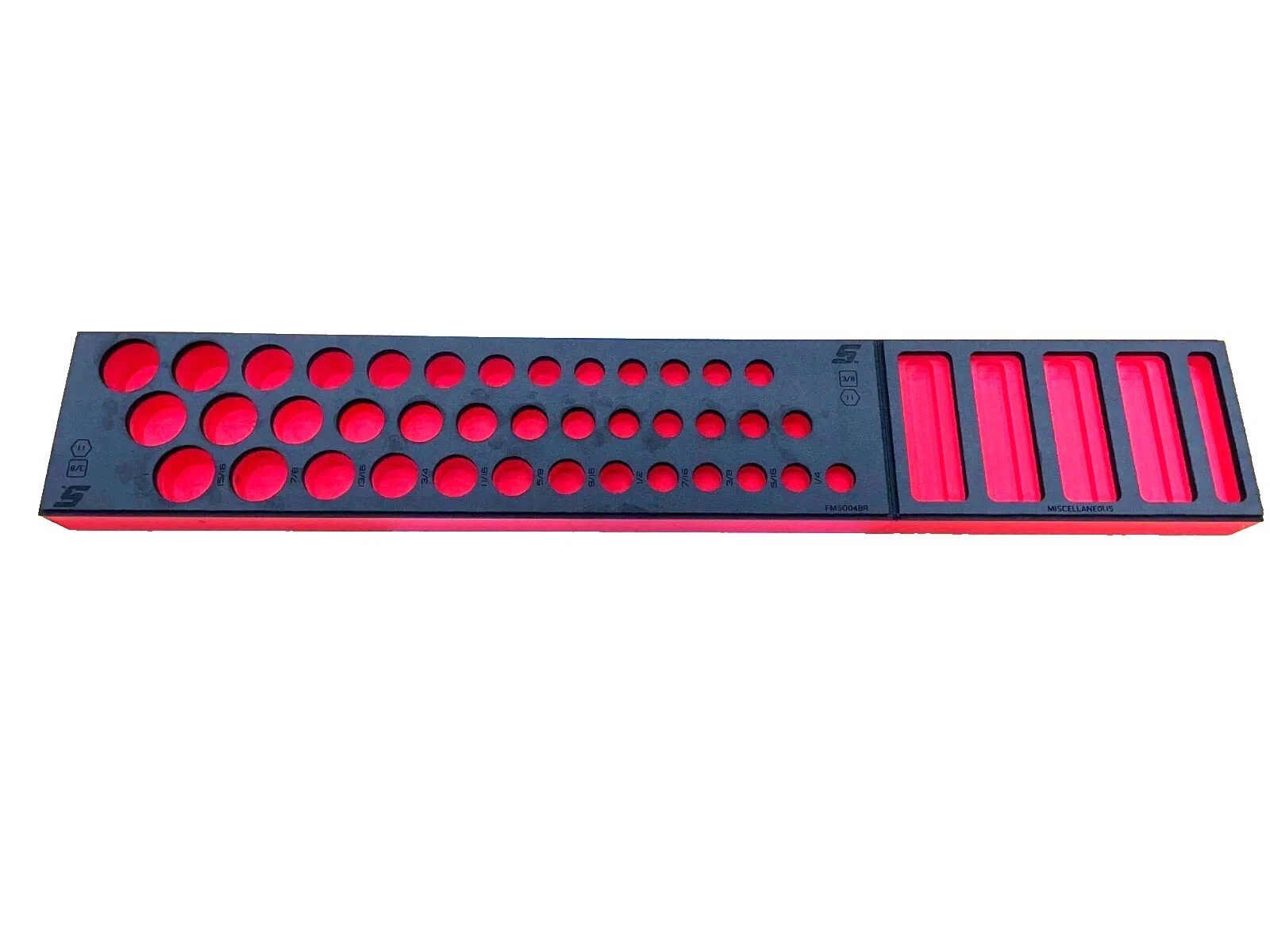 New Snap-on™ Foam Organizer for 39pc 3/8″ Drive SAE Socket Set FMS004BR Red