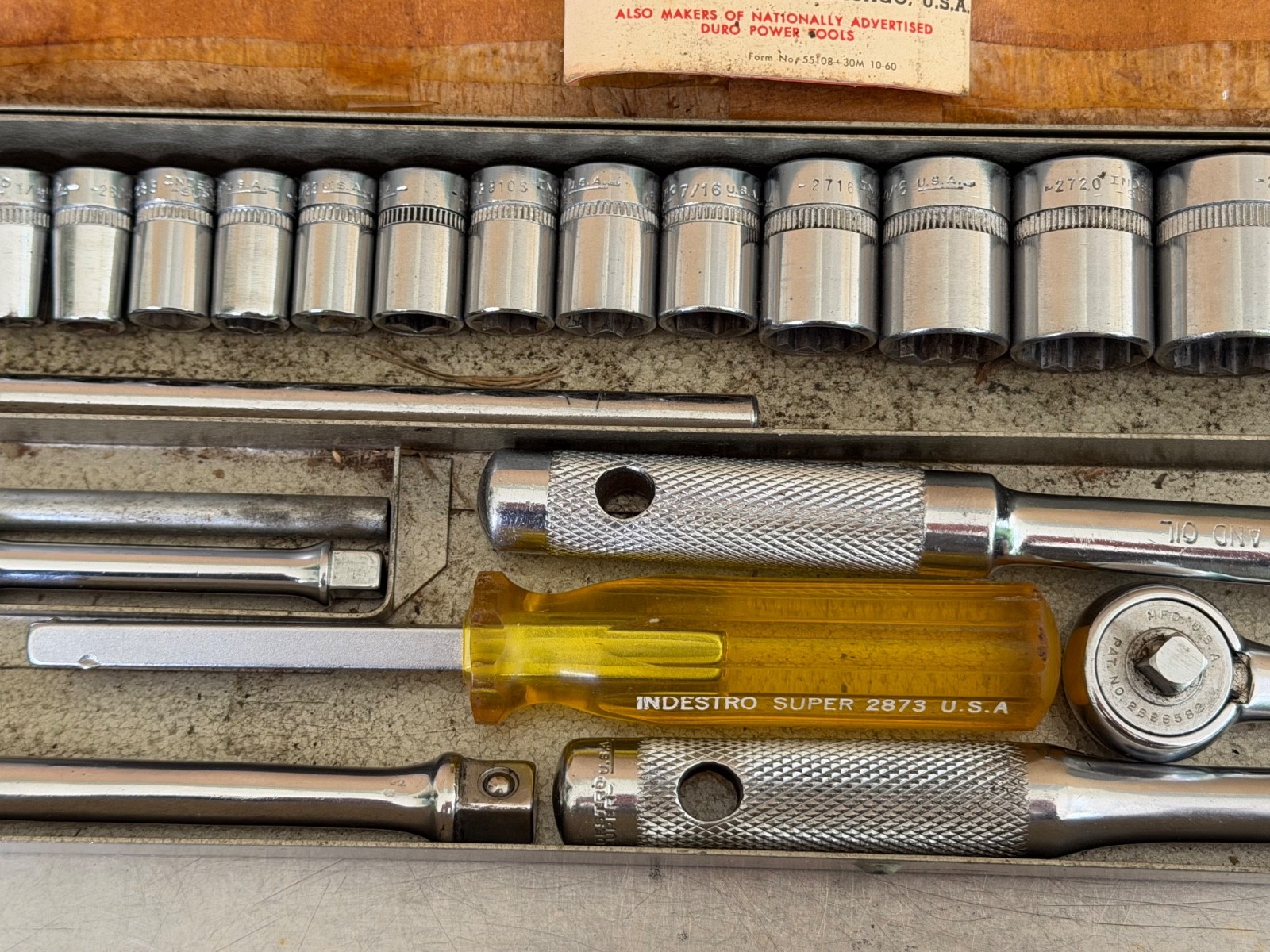 Vintage Indestro Tools USA Drive Socket Set G-20