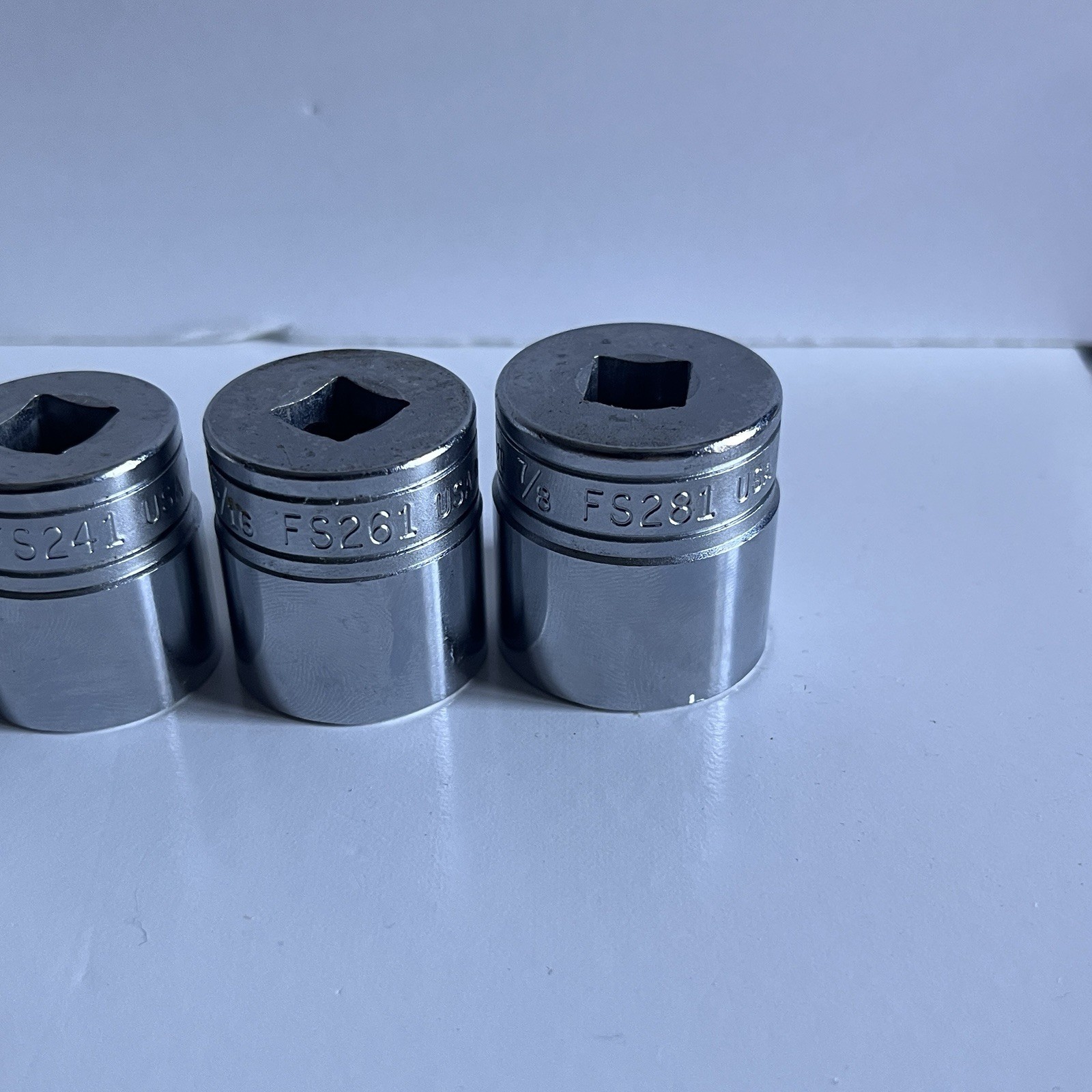 Snap On 10pc SAE Standard Socket FS- Set 3/8″ Drive 6 Point 5/16″ – 7/8″ USA