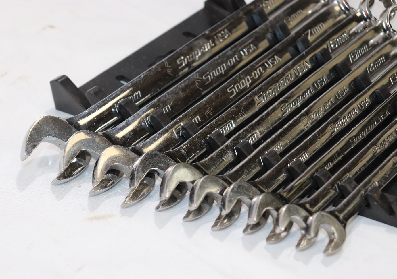 Snap On SOEXM710-10 Pc Metric Flank Drive Plus 12 Pt Combination Wrench Set