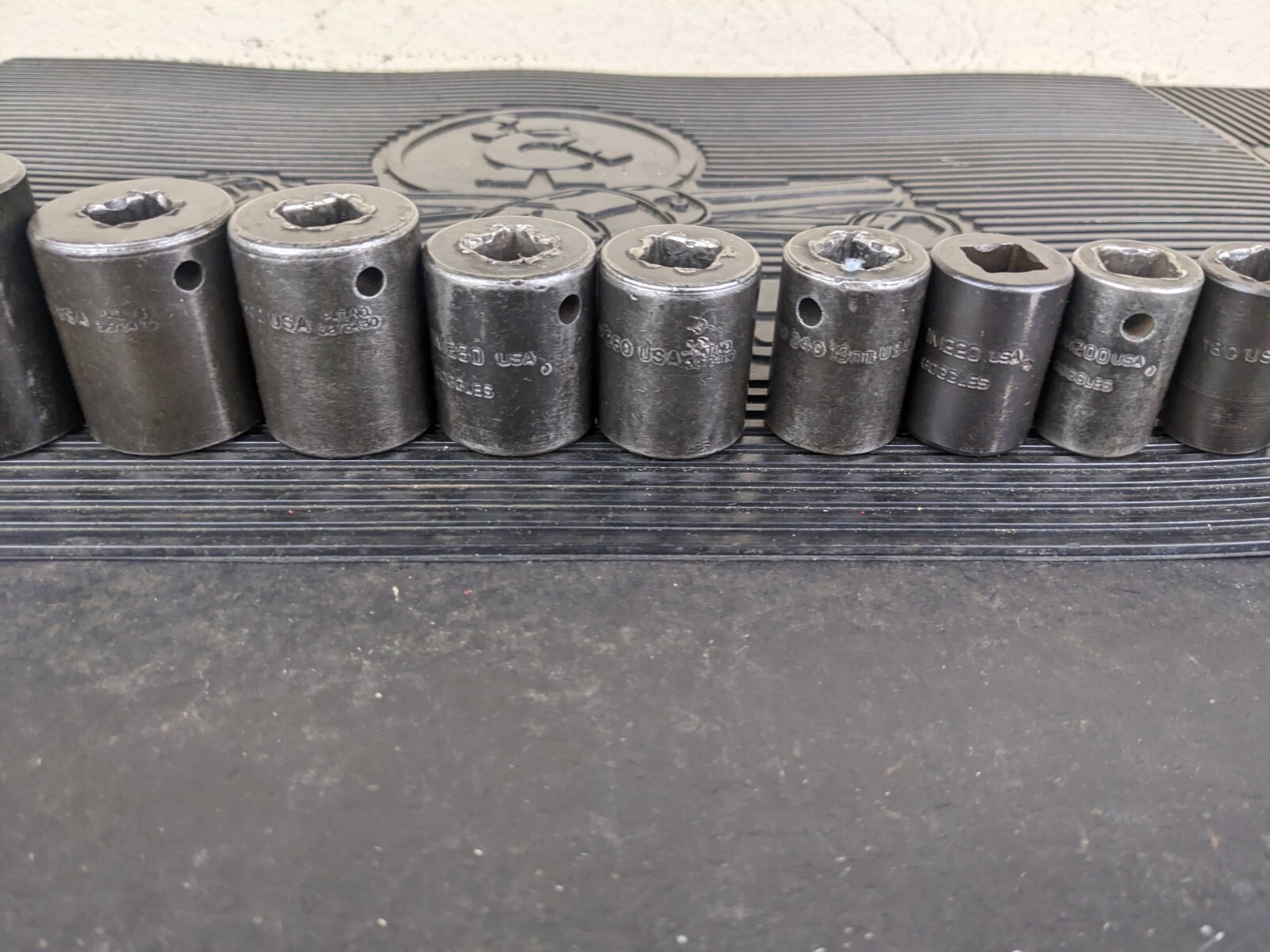 #bg155 Snap-On 14pc 1/2″ Drive 6pt SAE Shallow Impact Socket Set