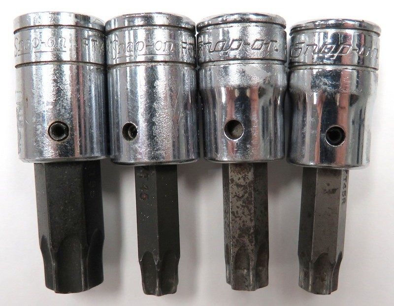 Snap-On 3/8″ Drive 4 pc TORX Bits FTX55 FTX45A FTXR50 FTXR45
