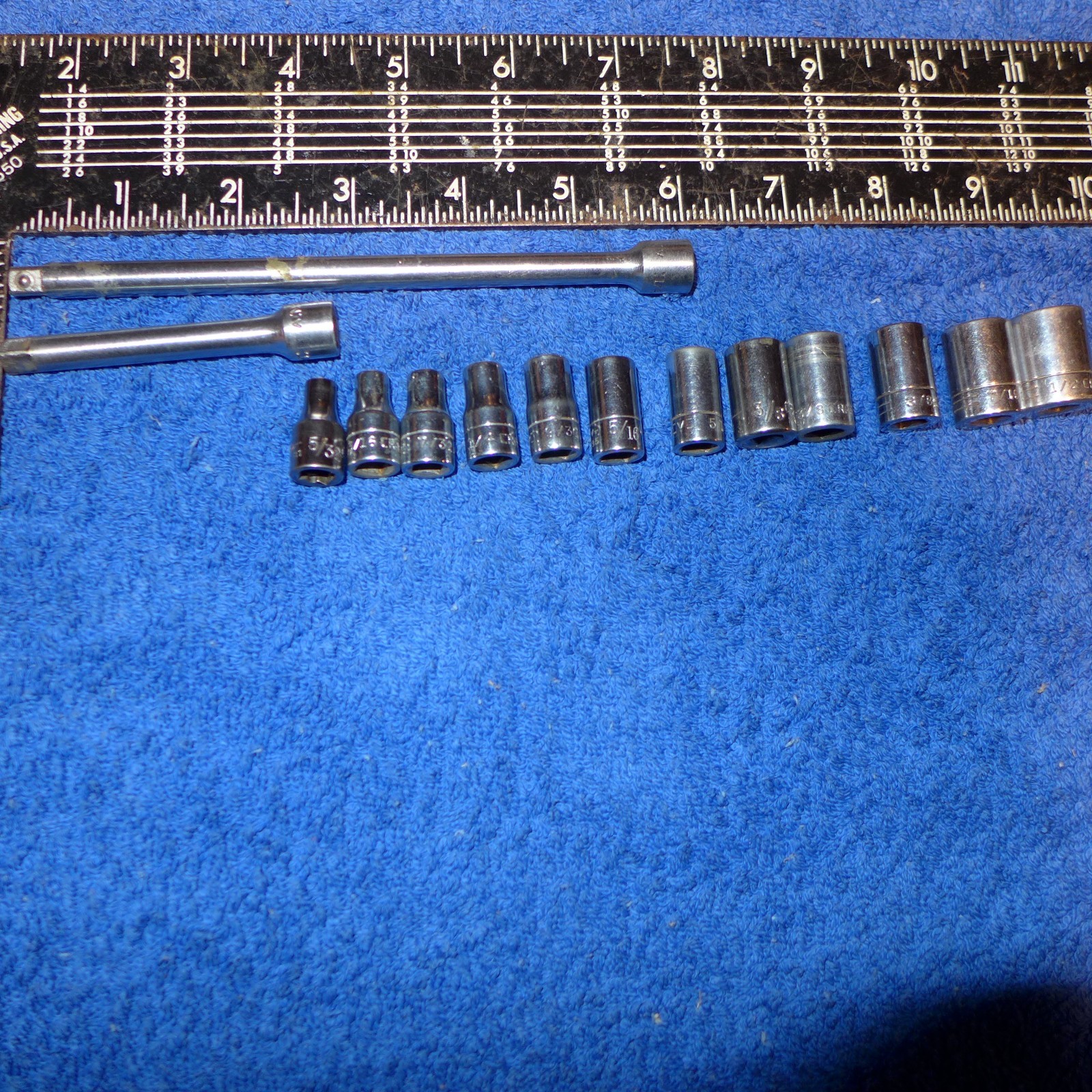 Craftsman 1/4″ drive socket lot, mostly V’s 14 pieces, read description