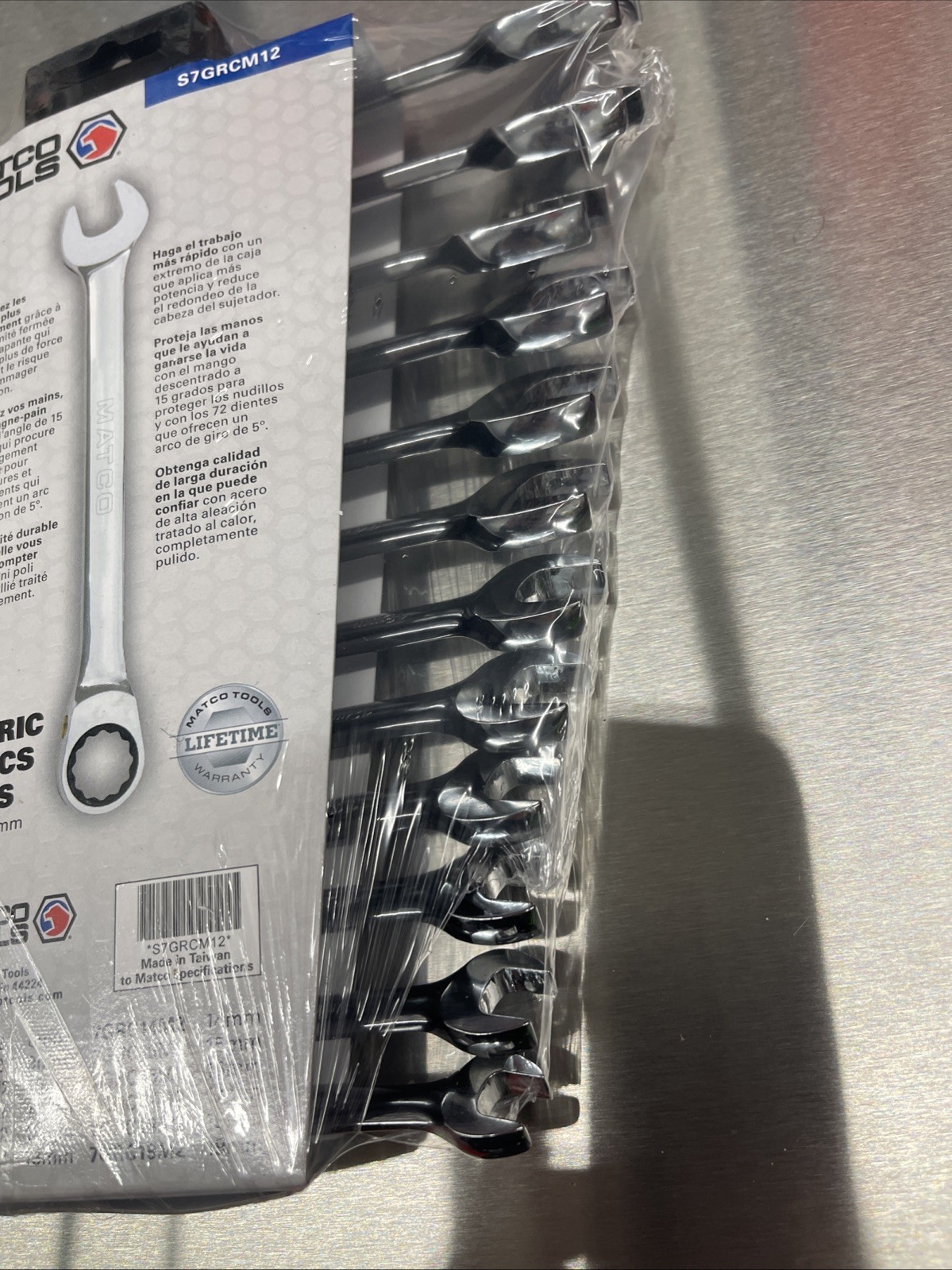 Matco Tools 12 Metric 72 Tooth Combo Ratcheting Wrench Set S7GRCM12 NEW Sealed