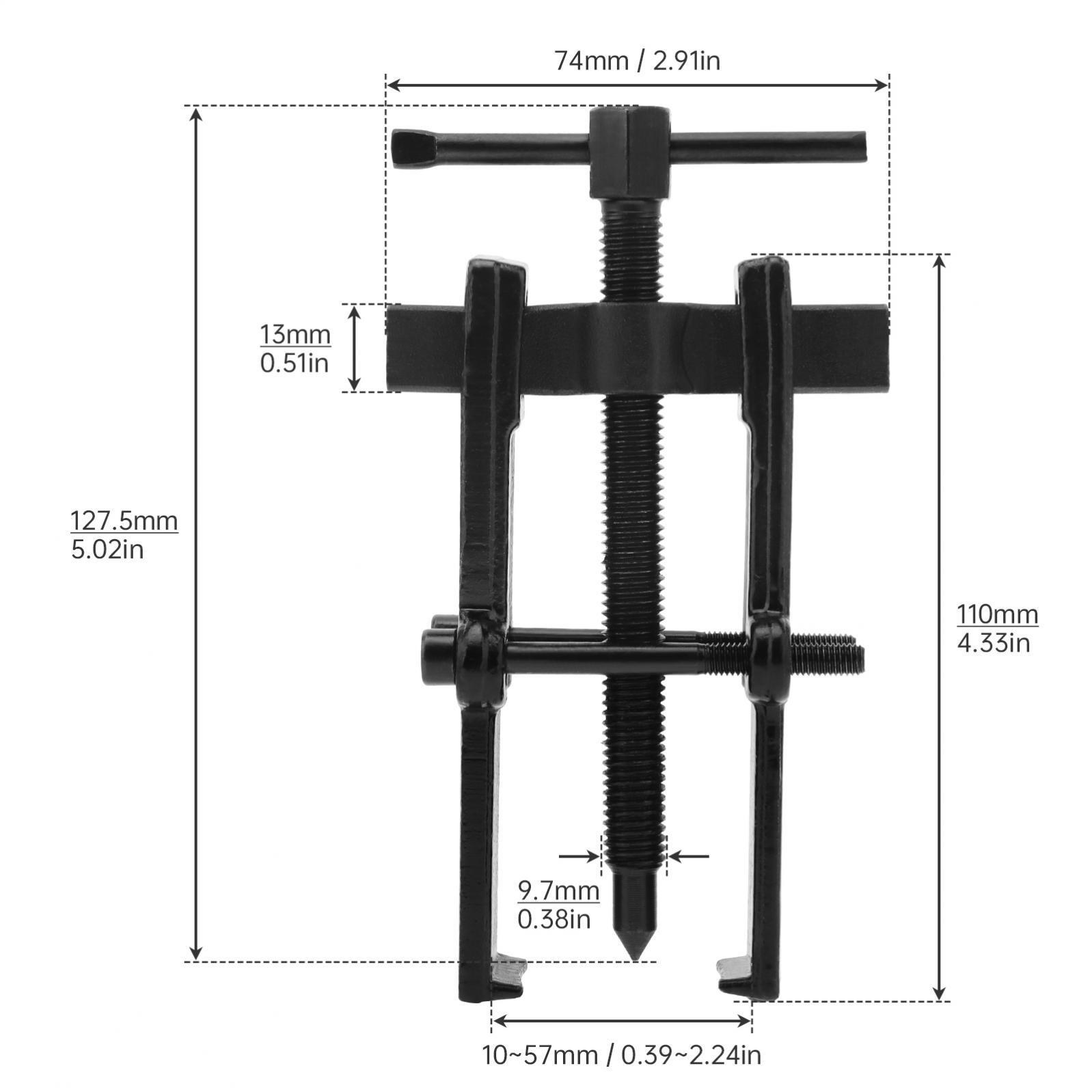 Carbon Steel Adjustable Bearing Puller for Slide Gears, Pulley, and Flywheel 4in