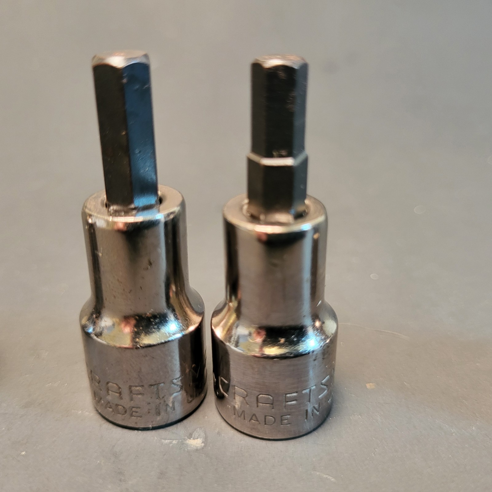 Craftsman USA 6 pc hex socket set 3/8” drive excellent condition 5/32”-3/8” 3444