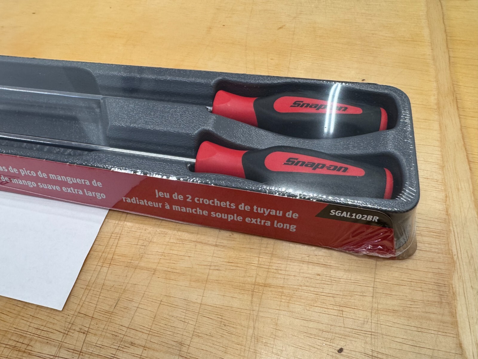 Snap-on Tools NEW 2pc RED Soft Grip Extra-Long Radiator Hose Pick Set SGAL102BR