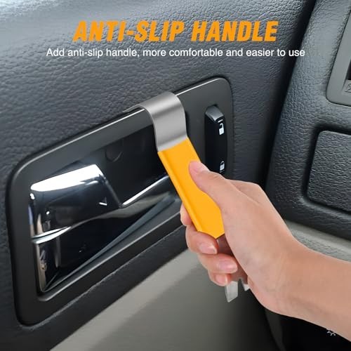 11PCS Trim Removal Tool Kit – Metal & Nylon Pry Tools for Car Door, Dashboard, A