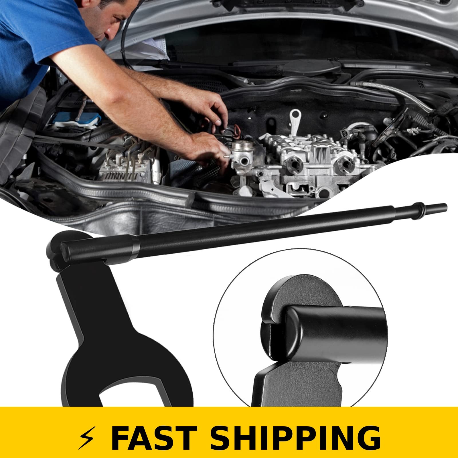 Magacyo 8pcs Fan Clutch Removal Tool Kit for Jeep Ford GM Chrysler