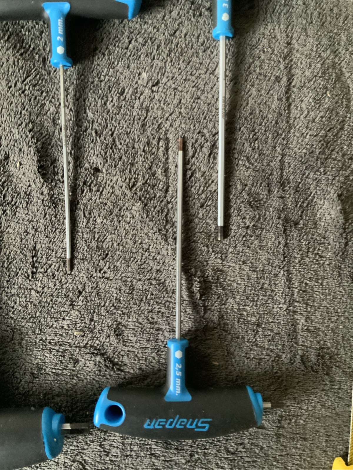 Snapon T-handle Hex Allen Set, 7pc, Blue…used….see Pics…