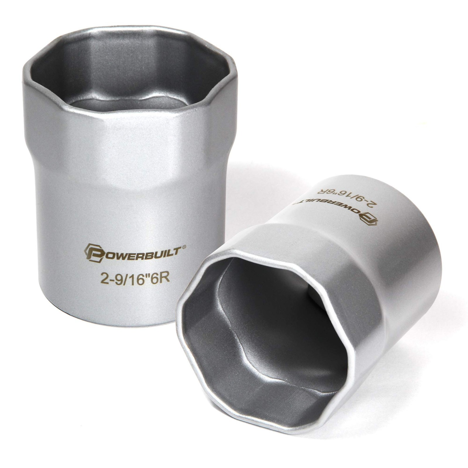 Powerbuilt 2-9/16 Inch Rounded Wheel Bearing Lock 2-9/16″ Hex, Silver