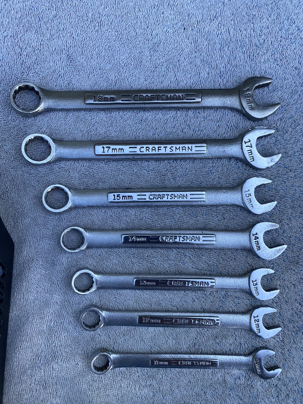 Craftsman Metric Flare Nut Line 9-14mm Wrench Set USA & Combination Set 11-18mm