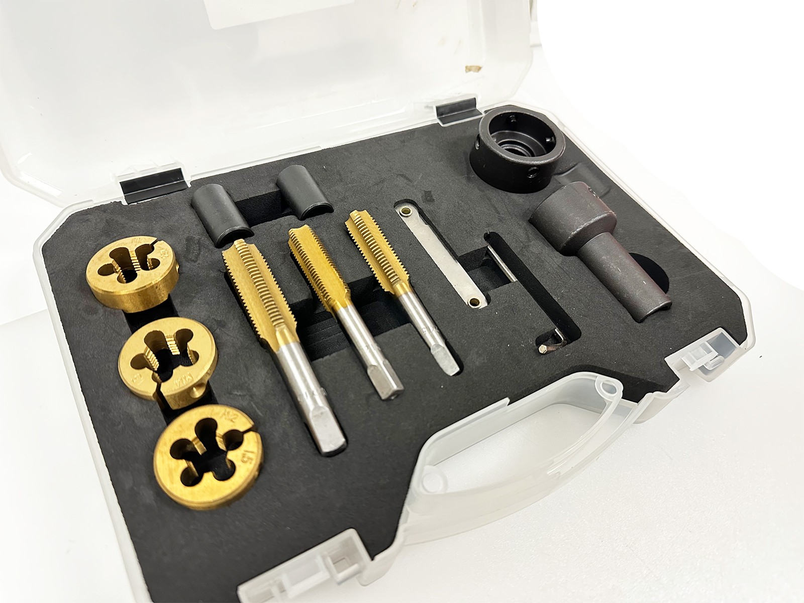 12pcs Tap & Die Set for Wheel Studs & Nuts Thread Re-Cutting Wheel Nuts & Bolts