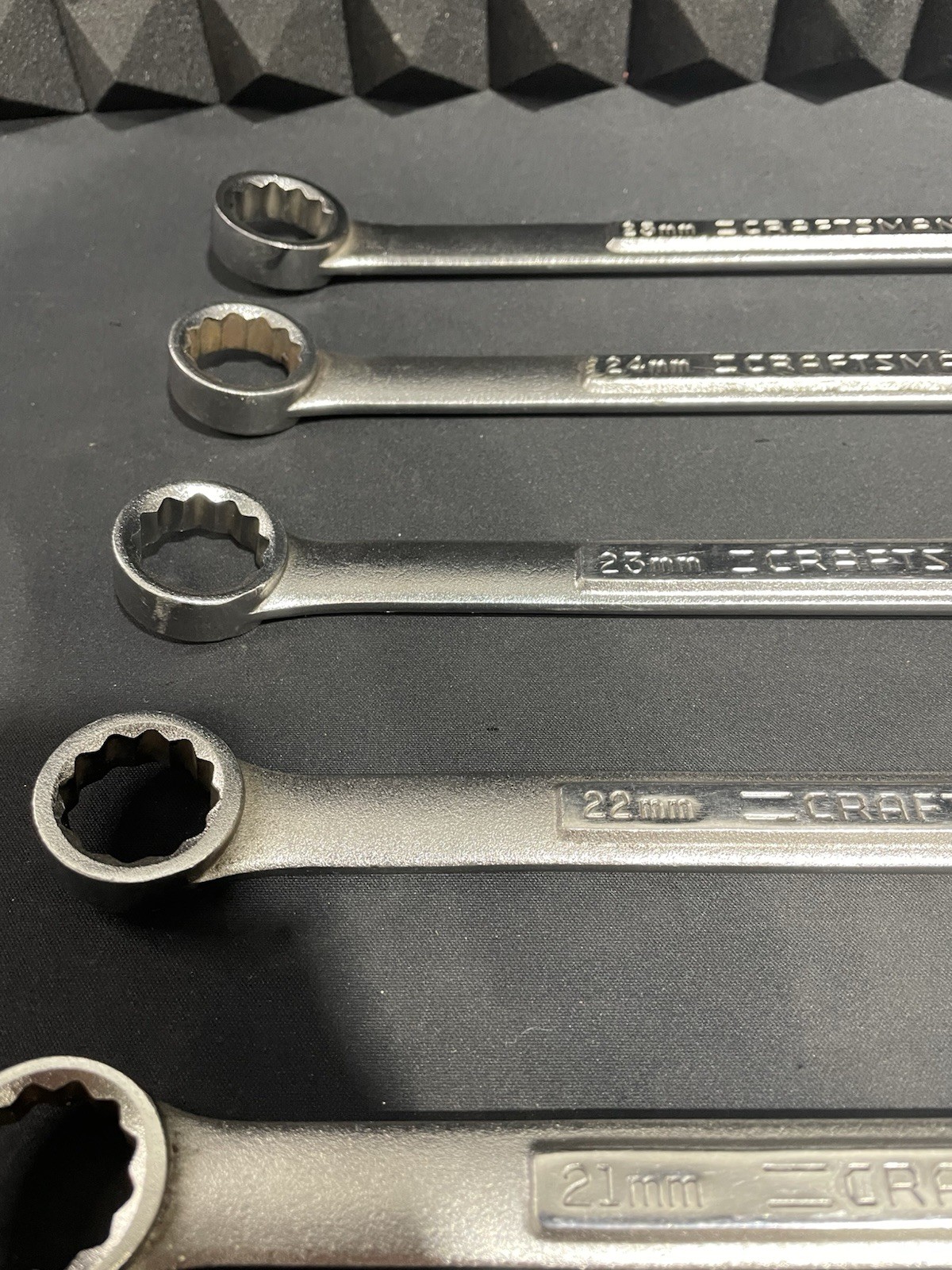 Craftsman USA 5pc Metric Combination Wrench Set 21-25mm 12 Point