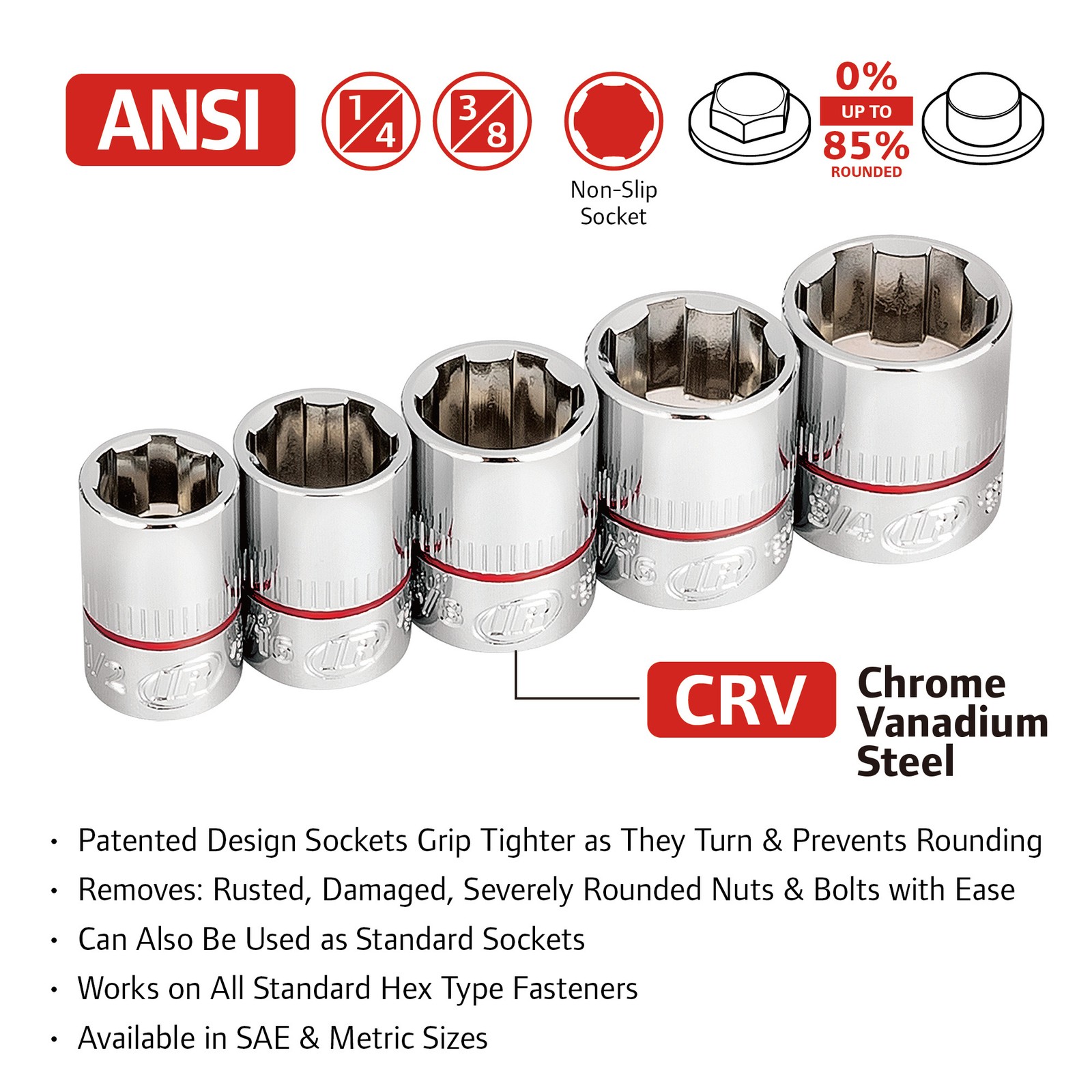 Ingersoll Rand 101 Piece Tech Solutions Master Non-Slip Socket and Bit Set –
