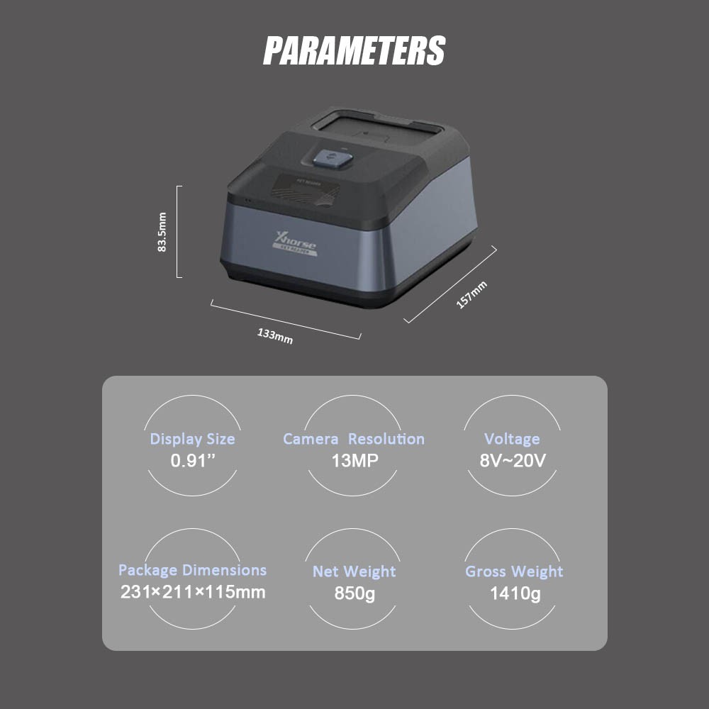 Xhorse XDKR00GL Key Reader Multiple Key Types Support Work XC-Mini Plus/Plus II