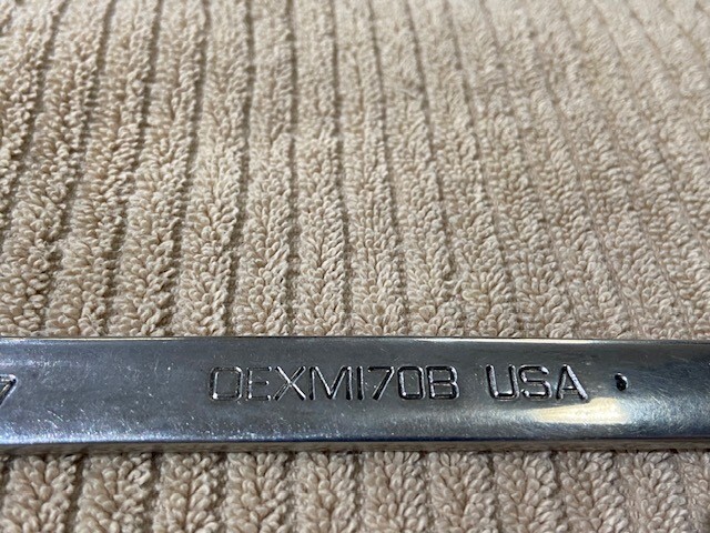 SNAP-ON TOOLS 17MM METRIC 12PT COMBINATION WRENCH MODEL: OEXM170B «OWNER MARKS»