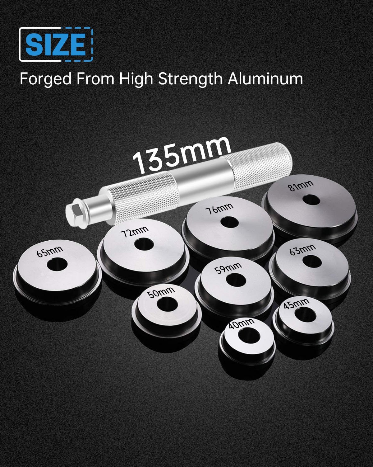 Auto Bearing Race & Seal Driver Set Wheel Axle Bearings Puller Install 10Pcs