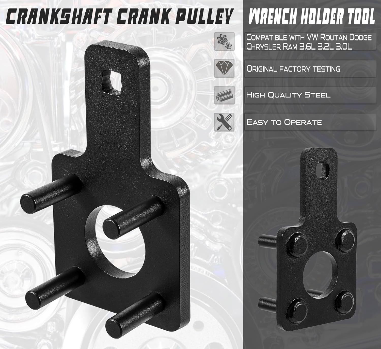 Crankshaft Crank Counter Hold Tool 3.6L For VW Routan Dodge Chrysler OEM 10198A