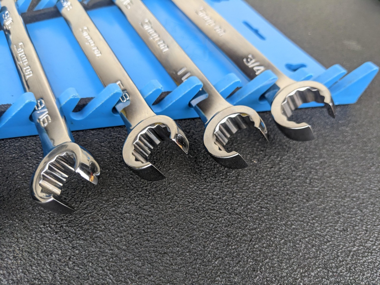 #bn375 Snap-on NEW RXS 3/8″ to 3/4″ 12-Point Broached Flare Nut Line Wrench Set