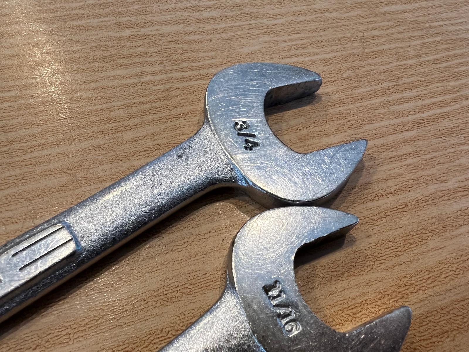 Sears Craftsman Double Open End Wrench Set USA 5/8×3/4 19/32×11/16 3/8×7/16 =V-
