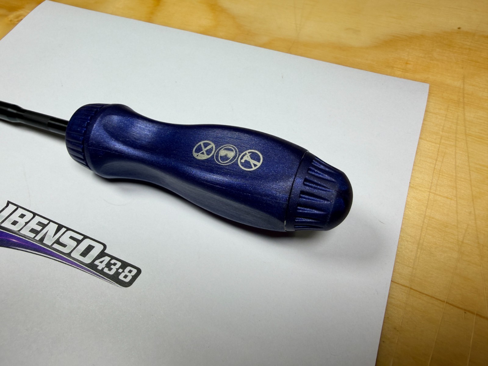 Snap-on Tools USA NEW POWER BLUE Ratcheting Screwdriver w/ Black Shaft SSDMR4BMB