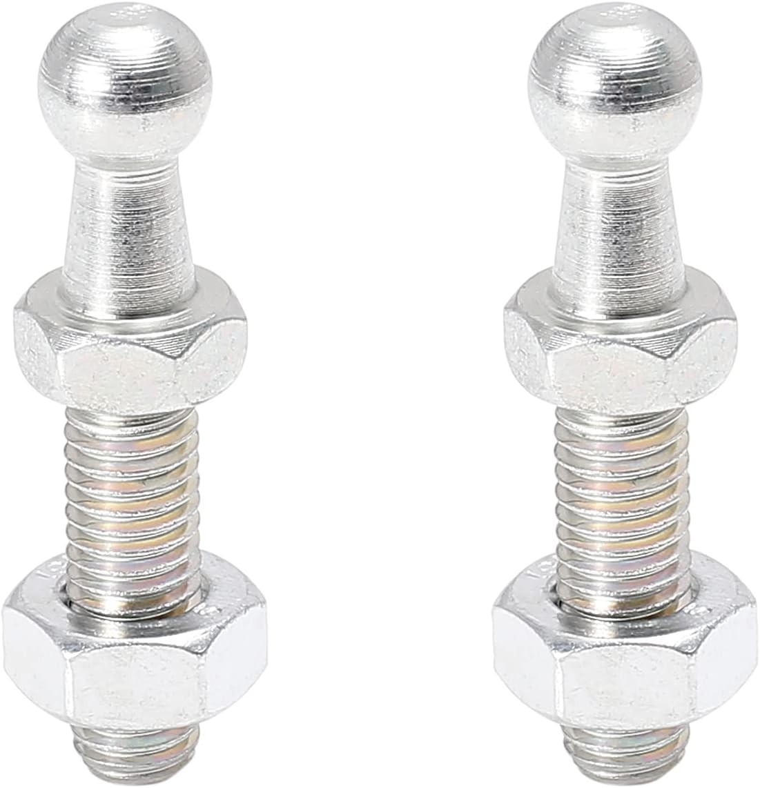 Silver Tone M8x25mm Gas Strut Ball Studs – Ideal for Bonnet Lifters – 2 Pack