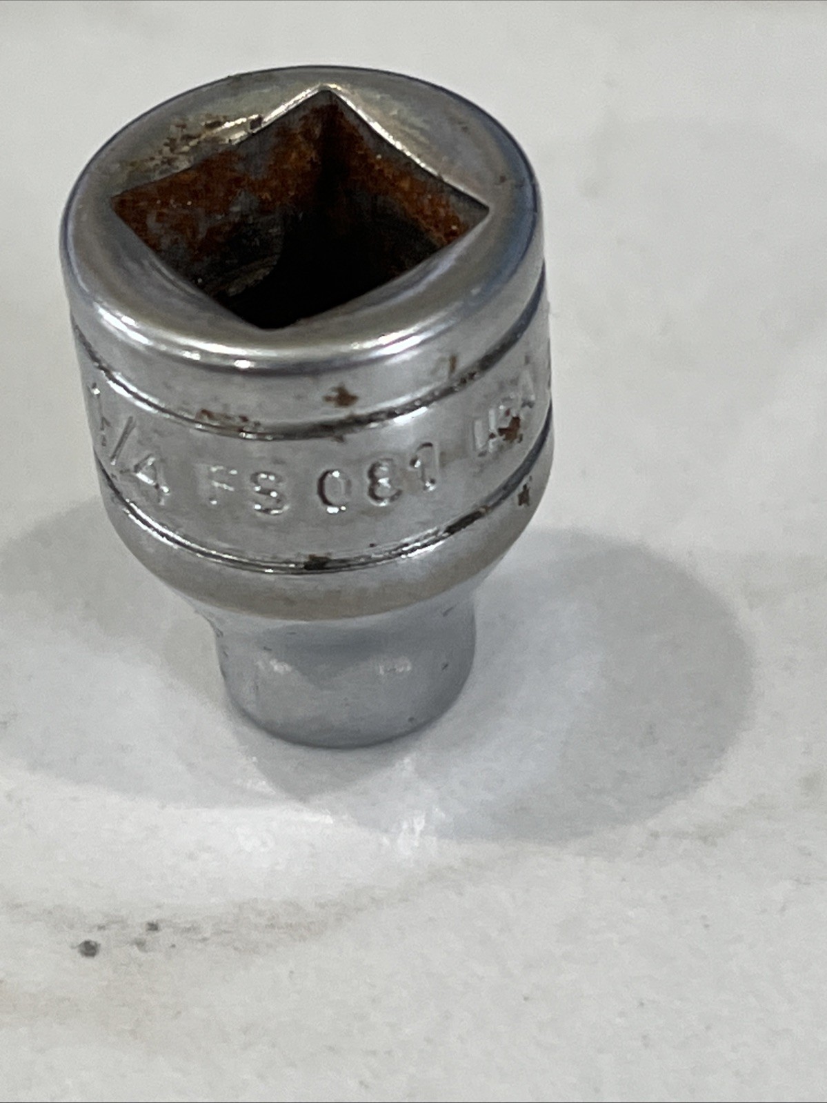 Snap On 3/8″ Drive 1/4″ 6PT SAE Shallow Chrome Socket FS081