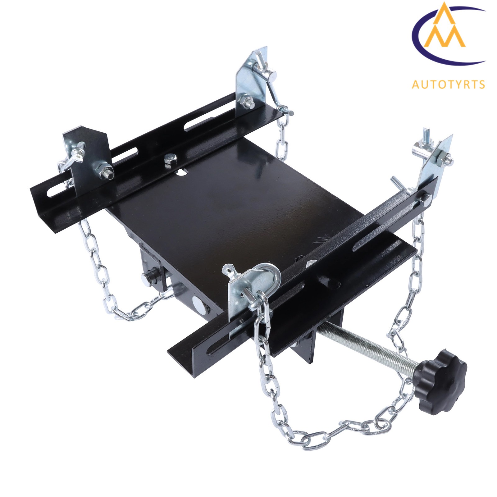 1/2 Ton 1100lbs Transmission Jack Adapter Dual Chain for Hydraulic Floor Jack