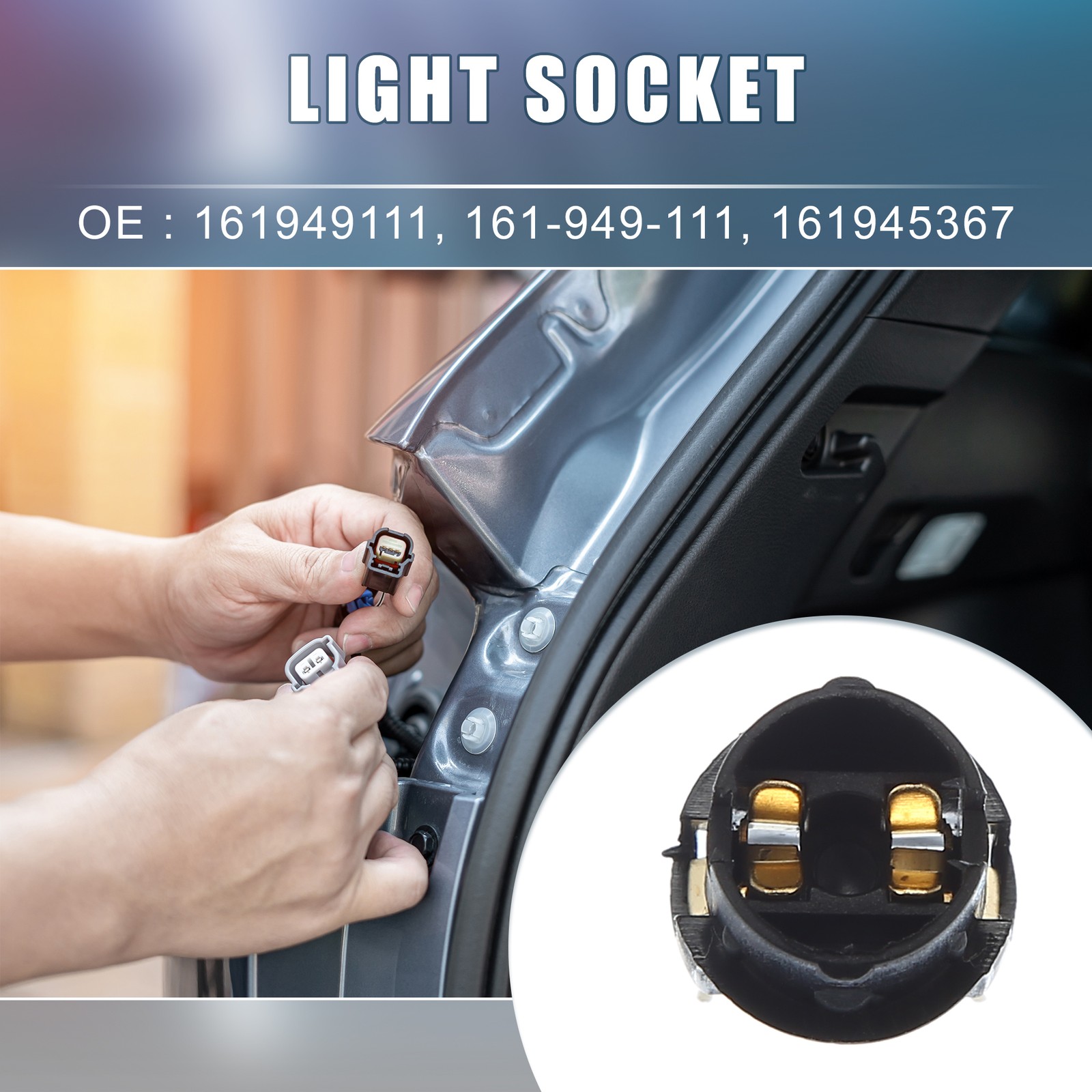 2pcs Side Repeater Indicator Light Bulb Socket 161949111 for VW Corrado 1990-94