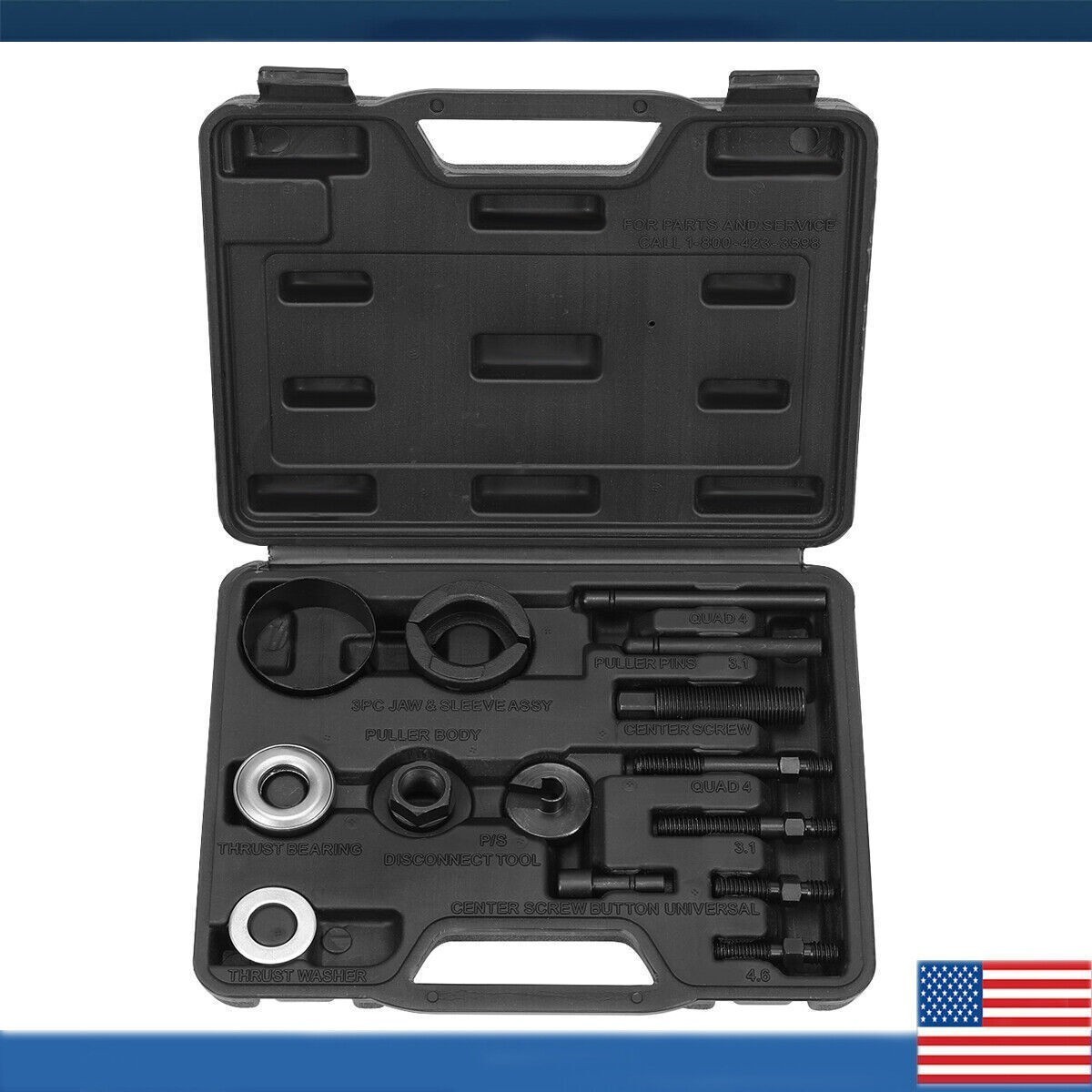 14PCS Set Power Steering Pump Puller Remover Installer Tool Universal Fit
