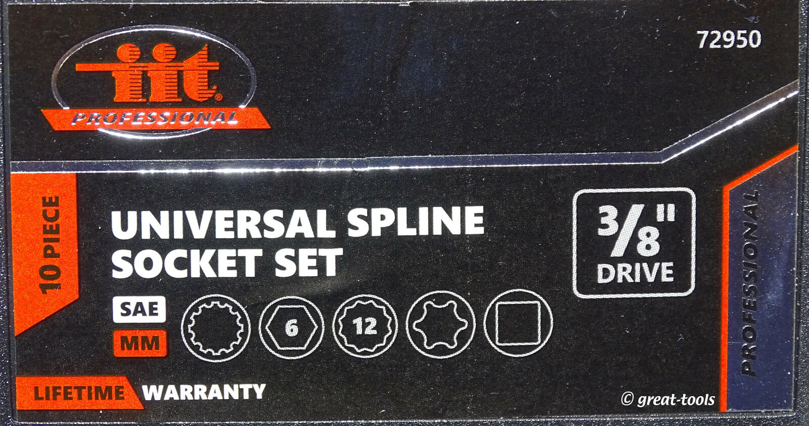 SPLINE SOCKET SET – 3/8” Drive Tools – IIT Professional – automotive hand tool