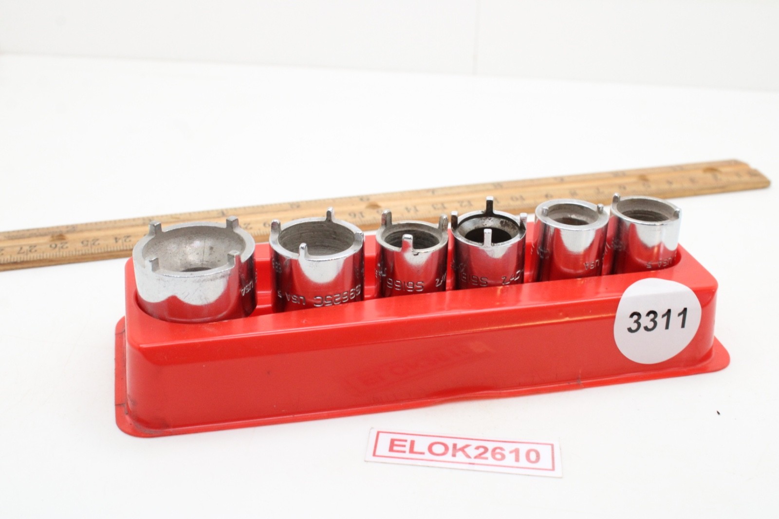 Snap on RARE 2006ANT 6-Piece Chrome Vehicle Antenna Nut Socket Set USA