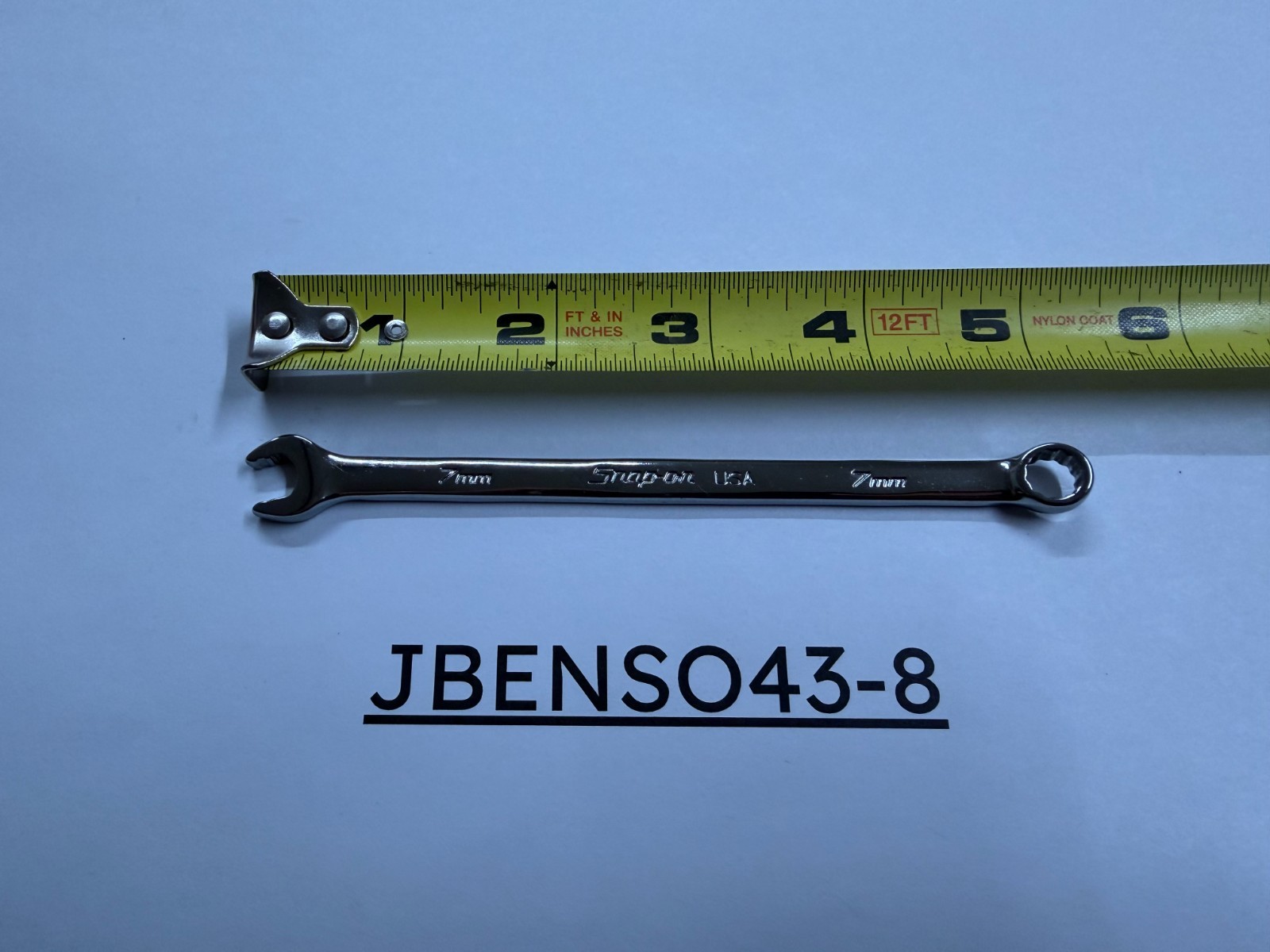 Snap-on Tools USA NEW 7mm Metric Chrome Flank Drive Plus Combo Wrench SOEXM7