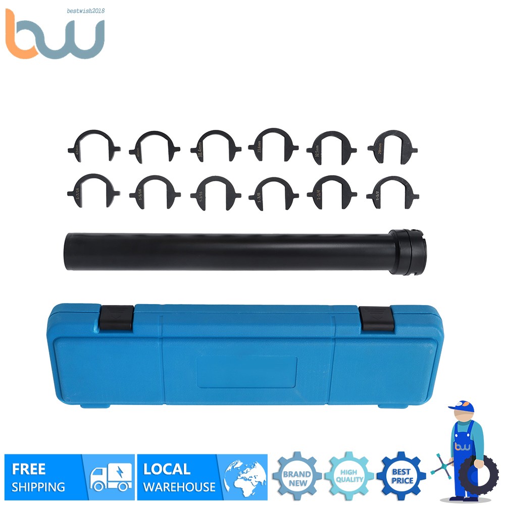 Inner Tie Rod Removal Installation Tool with 12 SAE & Metric Crowfoot Adapters