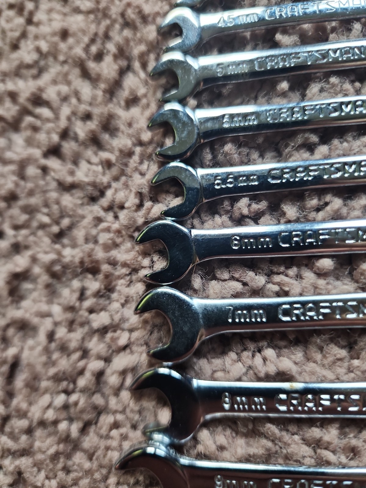 Craftsman 43443 METRIC Ignition Wrench Set 10 Pieces «Super Tuff» Made In USA.