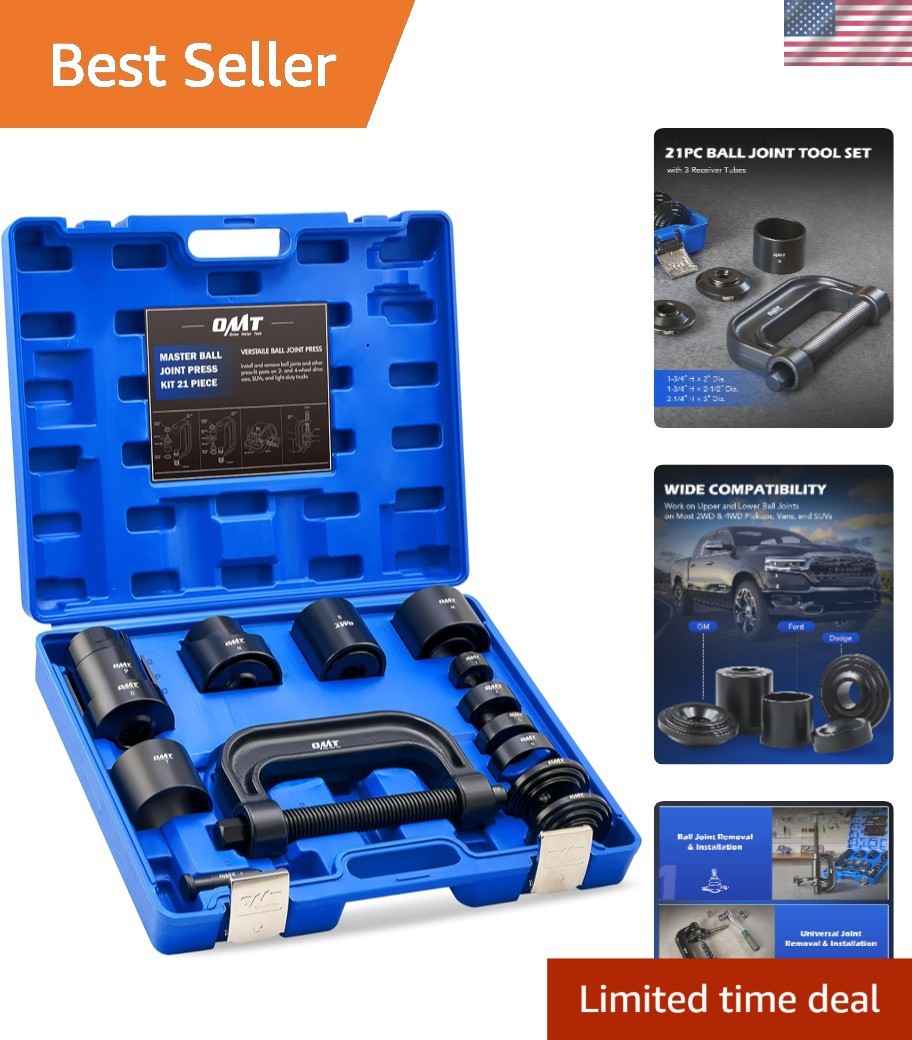 Professional 21-Piece C-Frame Ball Joint Press Tool Kit for Car Maintenance