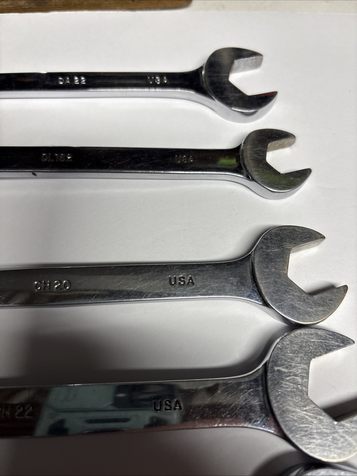 MAC Tools Combination Wrenches CH26, CH22, CH20, CL162 & DA22 USA Lot Of 5